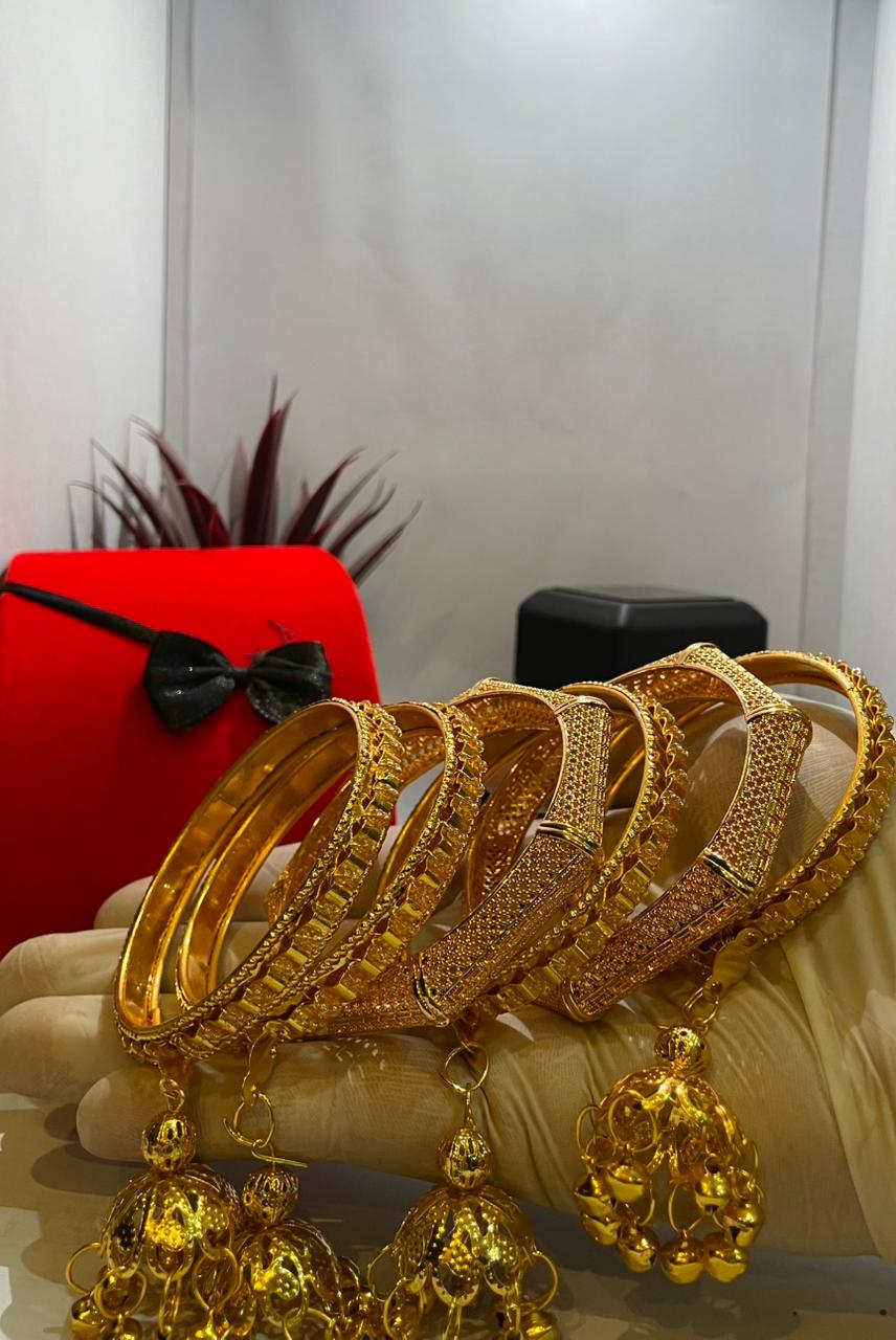 ARTIFICIAL GOLD PLATED 6 BANGLES